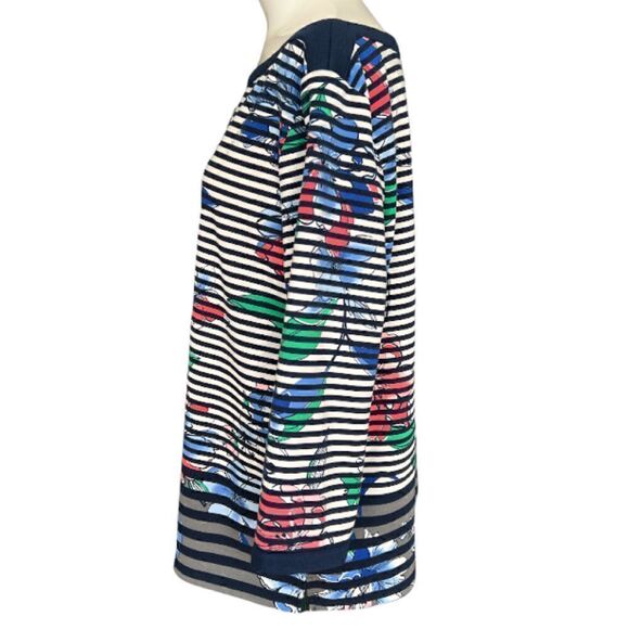 rafaella LP striped floral boat neck top - Picture 2 of 10